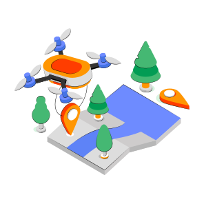 Drone Location, Drone Direction, Quadcopter Location, Gps, Navigation  icon