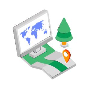 Forest Location, Forest Direction, Gps, Navigation, Geolocation  icon