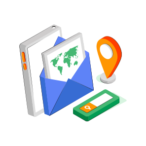 Mail Location, Mail Direction, Mobile Correspondence, Email, Mobile Letter  icon
