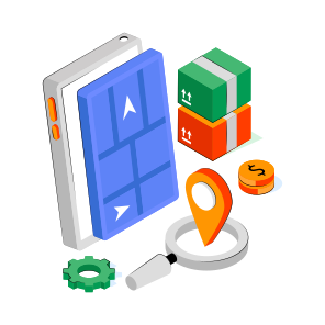 Mobile Map App, Mobile Location, Mobile Direction, Gps, Navigation,  icon