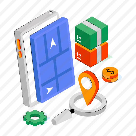 Mobile Map App, Mobile Location, Mobile Direction, Gps, Navigation,  preview