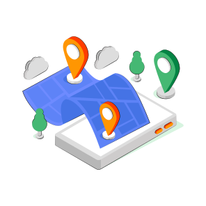 Mobile Map, Mobile Location, Mobile Direction, Gps, Navigation,  icon