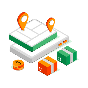 Parcel Location, Parcel Tracking, Package Location, Package Direction, Geolocation icon