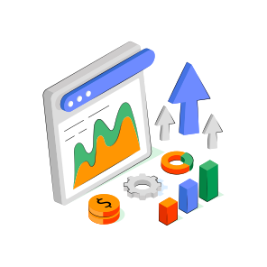 Online Data Analytics, Online Infographic, Online Statistics, Online Chart, Online Graph  icon