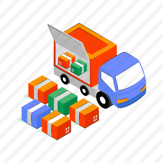 Cargo Loading, Cargo Delivery, Road Freight, Cargo Truck, Logistic Delivery preview