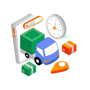 Cargo Van, Cargo Delivery, Road Freight, Shipment Time, Logistic Delivery icon