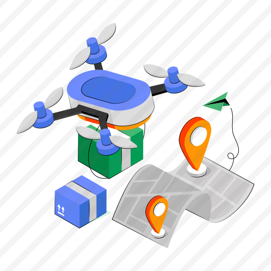Drone Delivery, Logistic Delivery, Quadcopter Delivery, Drone Package, Drone Parcel preview