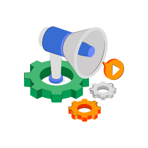 Marketing Setting, Marketing Management, Marketing Development, Announcement Management, Announcement Development,  icon