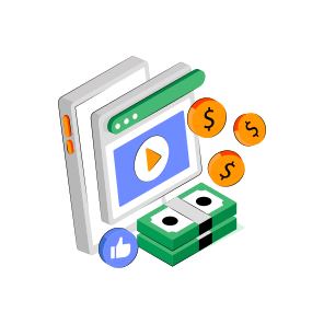 Paid Video, Paid Promotion, Video Payment, Advertisement Payment, Paid Marketing  icon