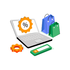 Shopping Sale, Shopping Discount, Online Sale, Online Discount, Ecommerce,  icon