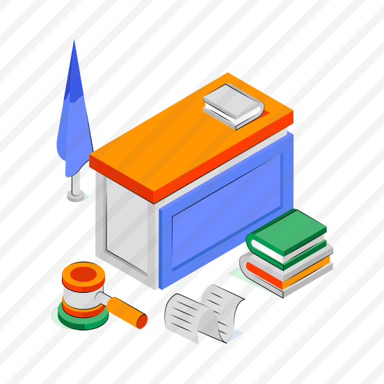 Court Table, Courtroom, Judge Table, Court Interior, Judge Desk preview