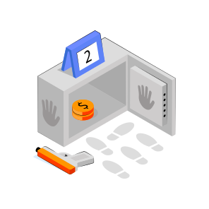 Crime Scene, Footprints, Fingerprints, Evidence, Weapon  icon