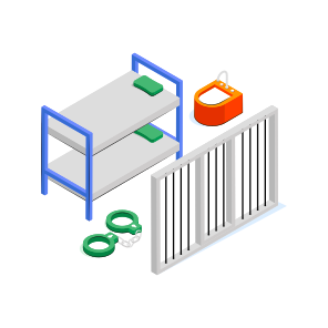Jail Room, Jailhouse, Lockup, Detention Center, Prison House  icon