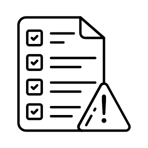 Checklist, List Error, Todo, Worksheet, Agenda icon