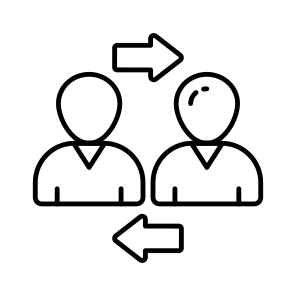 Customer Exchange, Customer Turnover, Customer Transfer, User Replacement, User Turnover icon