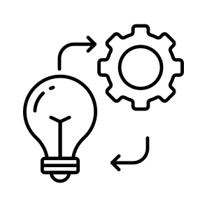 Idea Generation, Idea Management, Idea Development, Creative Idea, Innovation icon