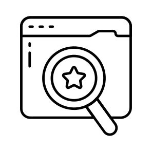 Search Ratings, Ratings Analysis, Exploration, Find Ratings, Search Reviews icon