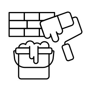 Painting Brush, Paint Roller, Painting Tool, Painting Equipment, Acrylic Brush icon