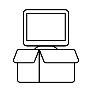 Lcd Parcel, Led Package, Carton, Box, Cardboard icon