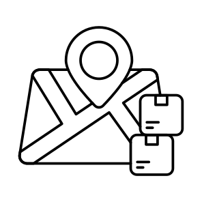 Parcel Location, Parcel Tracking, Package Location, Package Direction, Geolocation icon