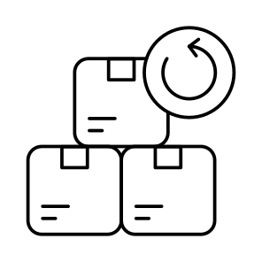 Parcel Return, Package Return, Order Return, Parcel Reback, Package Refund icon