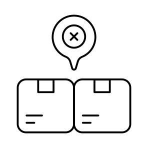 Wrong Parcel Location, Parcel Tracking, Package Location, Package Direction, Geolocation icon