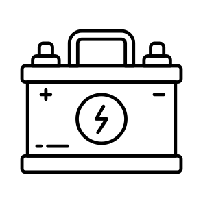 Car Battery, Rechargeable Battery, Energy Storage, Energy Accumulator, Battery Charging icon
