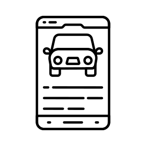 Mobile Car, Online Vehicle, Online Automobile, Transport, Travel icon