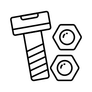 Nut And Bolt, Construction Tool, Construction Equipment, Construction Instrument, Repair Tool icon