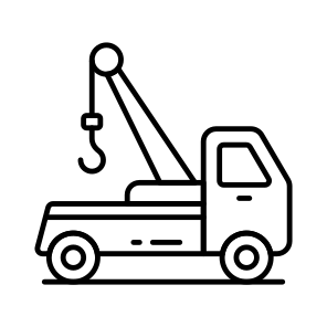 Tow Truck, Automobile, Automotive, Transport, Vehicle, icon