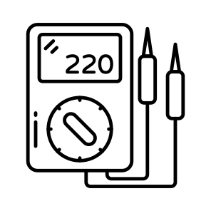 Voltmeter, Ammeter, Voltage Meter, Multimeter, Electric Meter icon