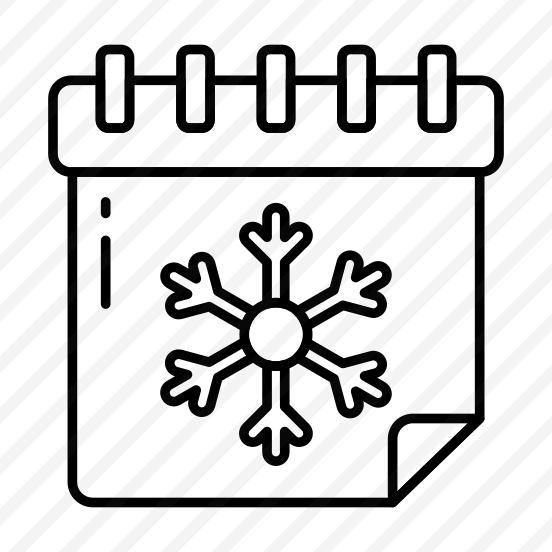 Winter Calendar, Schedule, Daybook, Datebook, Almanac preview