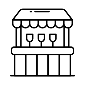 Bar, Bar Table, Bar Counter, Hotel Bar, Bar Desk icon