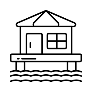 Beach Home, House, Homestead, Accomodation, Residence icon