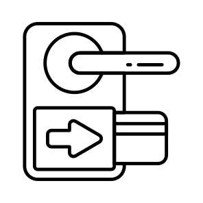 Card Door Lock, Door Access, Door Knob, Door Handle, Door Key icon