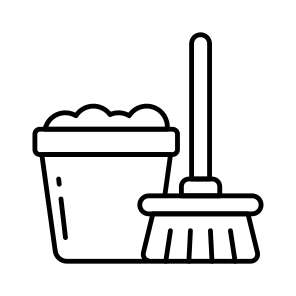 Cleaning Tools, Cleaning Accessories, Mop, Bucket And Broom, Broomstick icon