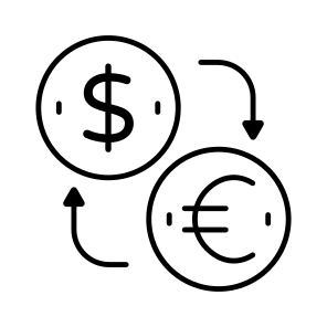 Currency Exchange, Money Exchange, Forex, Foreign Exchange, Financial Exchange icon
