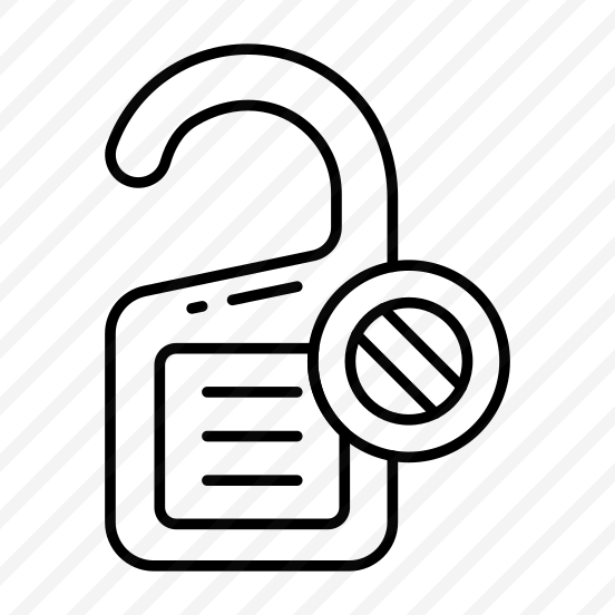 Door Hanger Knob, Door Knob, Do Not Disturb, Hanging Sign, Hotel Hanger Knob,  preview