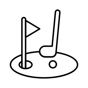 Golf Course, Golf Flag, Golf Arena, Golf Ground, Playground icon