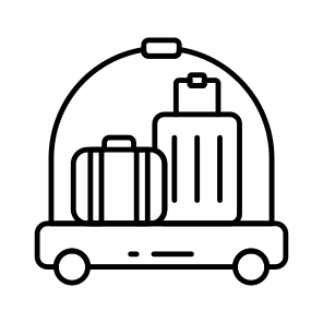 Hotel Trolley, Trolley Bags, Handcart, Pushcart, Luggage Cart icon