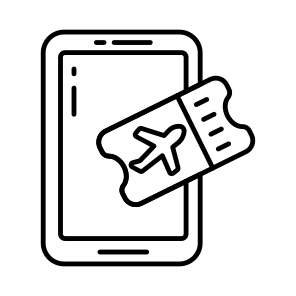 Mobile Ticket Booking, Online Booking, Air Travel, Flight Booking App, Travel Voucher icon