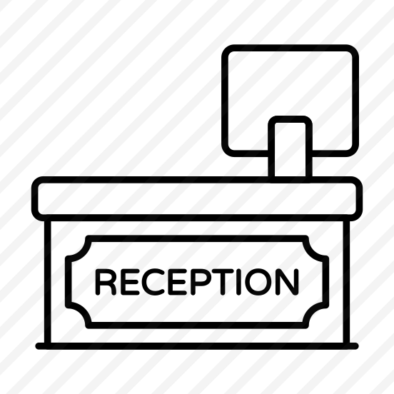 Reception Desk, Front Desk, Counter, Hotel Interior, Furniture  preview
