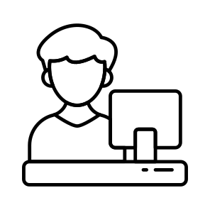 Receptionist, Reception Desk, Info Table, Info Desk, Front Desk icon