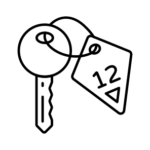 Room Key, Access, Security, Protection, Safety icon