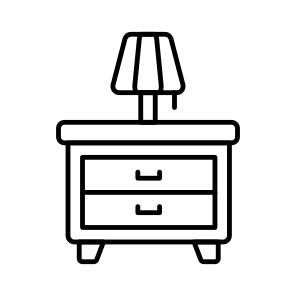 Side Table, Nightstand, Furniture, Drawer Table, Bed Stand, icon