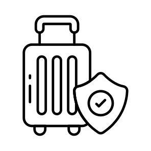Trolley Bag, Baggage, Briefcase, Suitcase, Secure Luggage icon