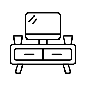 Tv Stand, Home Interior, Furniture, Tv Table, Led icon