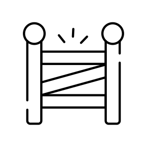 Blockade, Barrier, Barricade, Hurdle, Road Block Board, icon