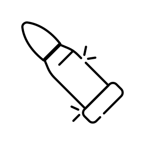 Bullet, Ammunition, Cartridge, Ammo, Armament, icon