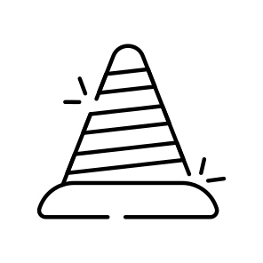 Construction Cone, Pylon, Blockade, Road Cone, Hurdle  icon